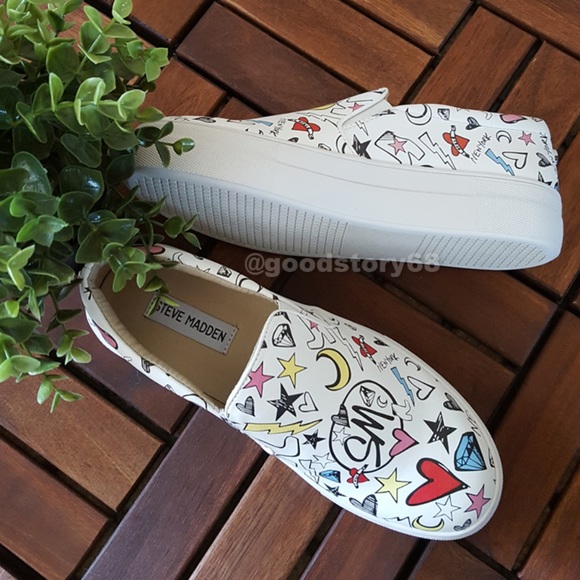 Steve Madden Gillian White Multi Sneakers - Picture 6 of 8